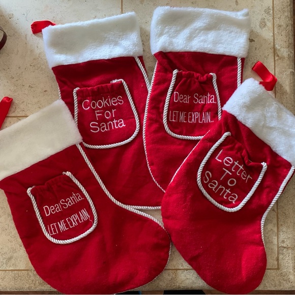 Set of 4 Christmas Stockings - Picture 1 of 1